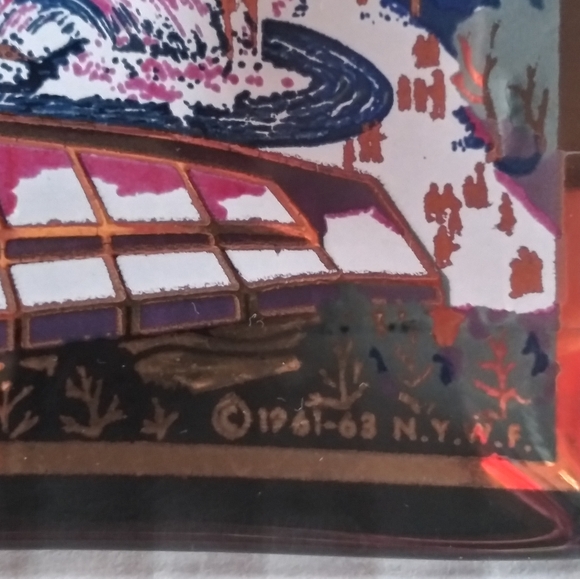 New York World's Fair 1964-65 Vintage Glass Ashtray by Houze Art - Picture 7 of 8